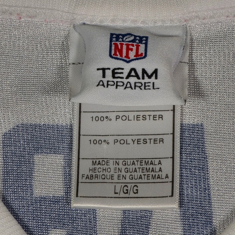 NFL Team Apparel Indianapolis Colts Dallas Clark 44 Jersey White Blue Mens Large - Picture 2 of 7